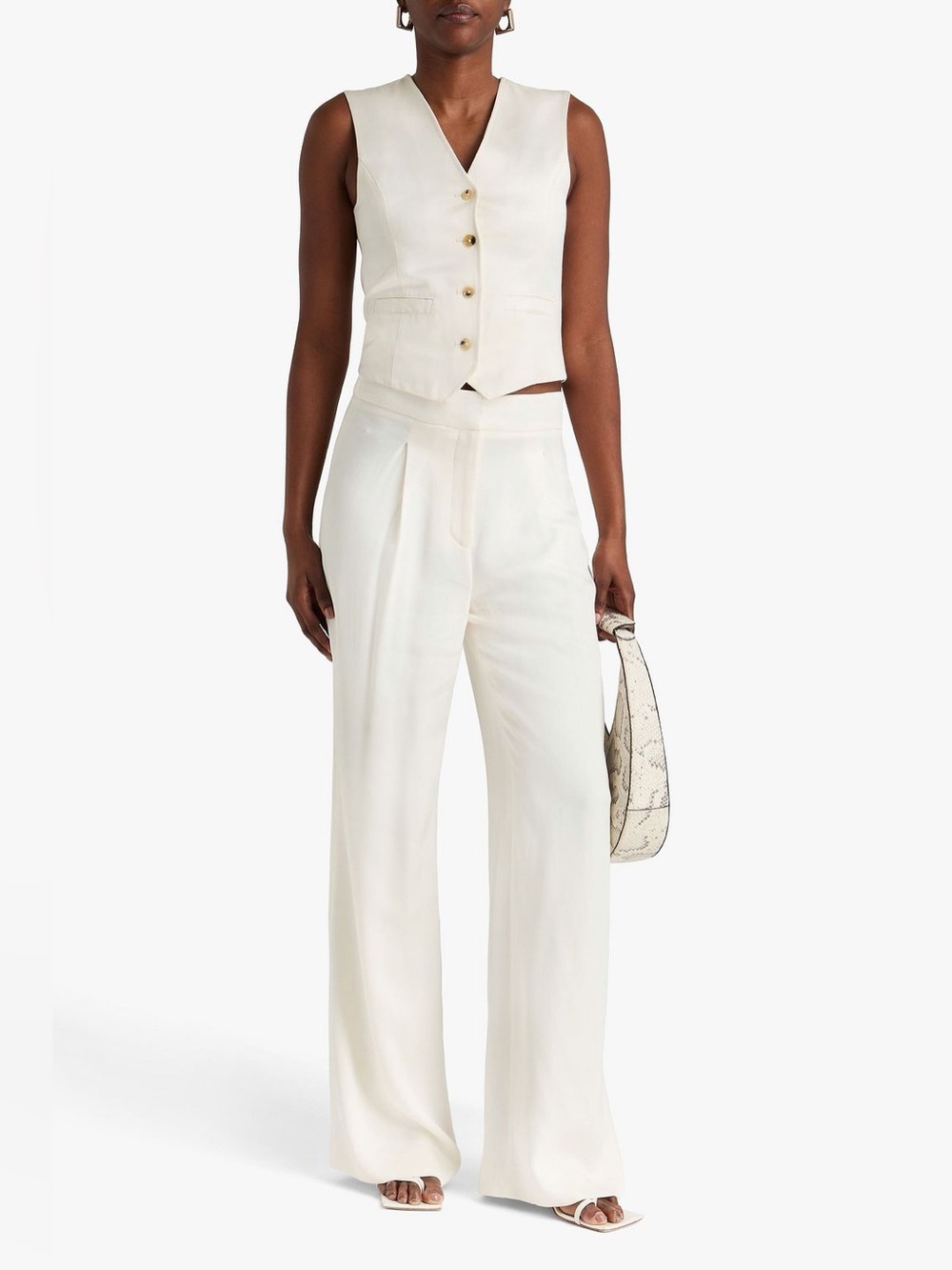 Veronica Beard Robinne Wide-Leg Pant Dove